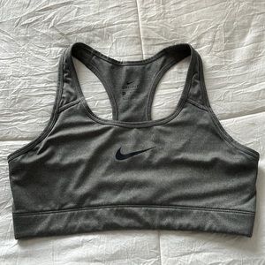 grey nike sports bra